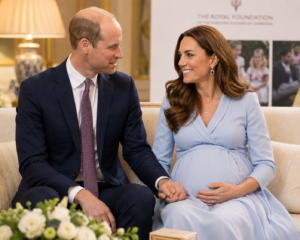 Prince William supporting pregnant Kate Middleton